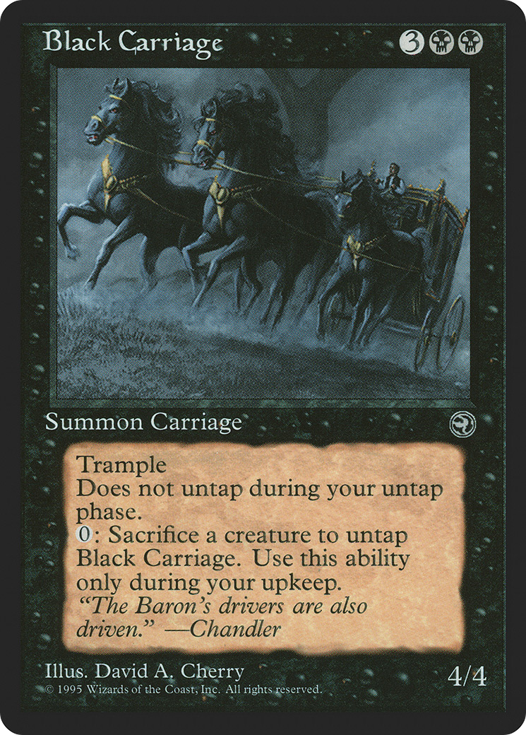 Black Carriage (HML-042) [Homelands] MTG Single Wizards of the Coast