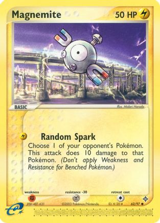 Magnemite - 62/97 (62/97) Reverse Holofoil [EX: Dragon] Pokemon Single Pokémon