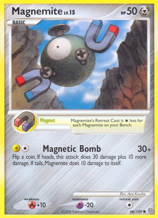 Magnemite (66) (/100) Reverse Holofoil [DP: Stormfront] Pokemon Single Pokémon
