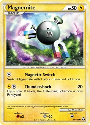 Magnemite (68/102) [HGSS: Triumphant] Pokemon Single Pokémon