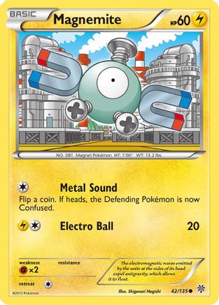 Magnemite (42/135) [BW: Plasma Storm] Pokemon Single Pokémon