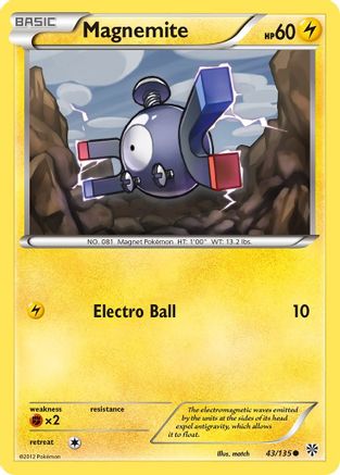 Magnemite (43) (/135) [BW: Plasma Storm] Pokemon Single Pokémon