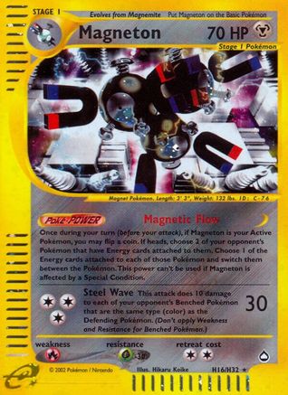 Magneton (H16) (/147) Holofoil [Vintage: Aquapolis] Pokemon Single Pokémon