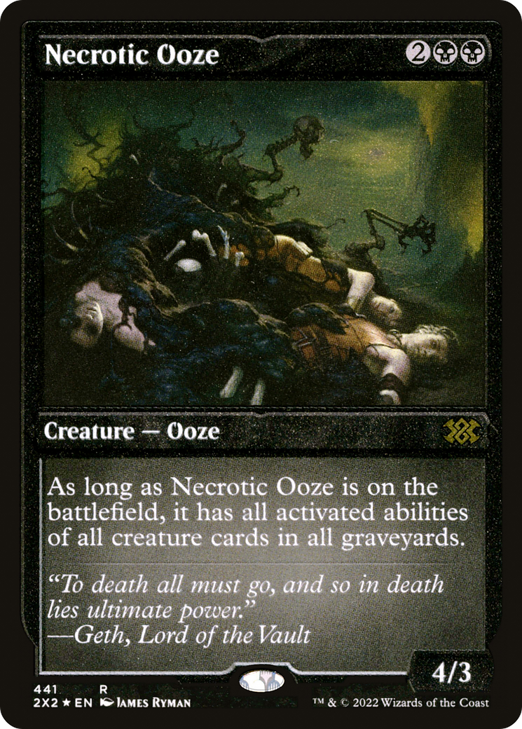 Necrotic Ooze (Foil Etched) (2X2-441) [Double Masters 2022] Foil MTG Single Wizards of the Coast