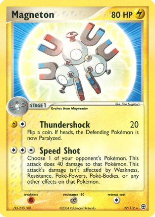 Magneton (27/112) Reverse Holofoil [EX: FireRed & LeafGreen] Pokemon Single Pokémon