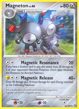 Magneton (42) (/100) Reverse Holofoil [DP: Stormfront] Pokemon Single Pokémon