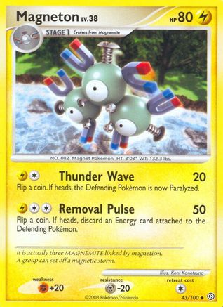 Magneton (43) (/100) Reverse Holofoil [DP: Stormfront] Pokemon Single Pokémon