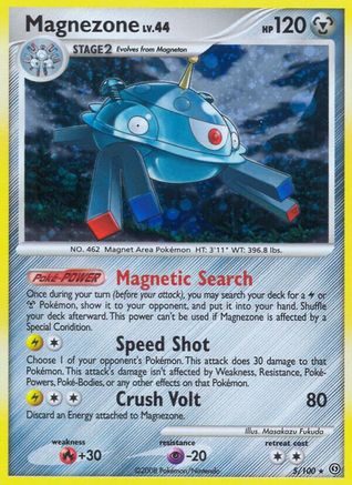 Magnezone (5) (/100) Reverse Holofoil [DP: Stormfront] Pokemon Single Pokémon