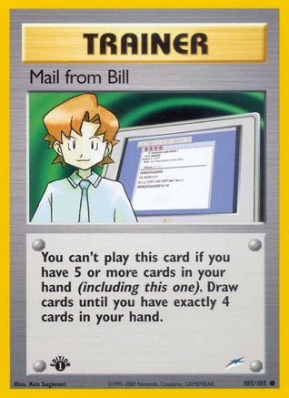 Mail from Bill (105/105) 1st Edition [Vintage: Neo Destiny] Pokemon Single Pokémon