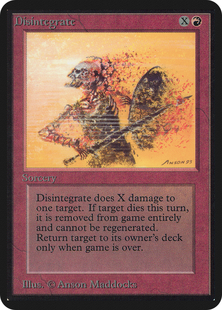 Disintegrate (LEA-) [Oldschool] Limited Edition Alpha MTG Single Wizards of the Coast