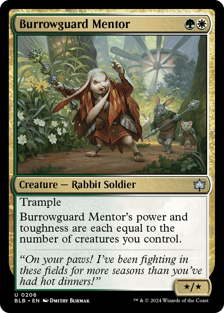 Burrowguard Mentor (BLB-206) [Bloomburrow] Foil MTG Single Wizards of the Coast