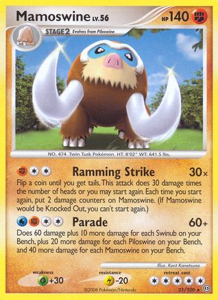 Mamoswine (21/100) Reverse Holofoil [DP: Stormfront] Pokemon Single Pokémon