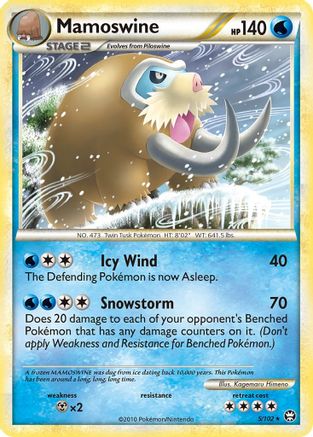 Mamoswine (5/102) Holofoil [HGSS: Triumphant] Pokemon Single Pokémon
