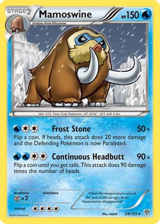 Mamoswine (28/135) - [BW: Plasma Storm] Pokemon Single Pokémon