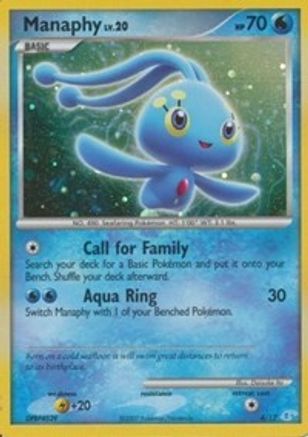 Manaphy (4) Holofoil [DP: Trainer Kit Manaphy & Lucario] Pokemon Single Pokémon