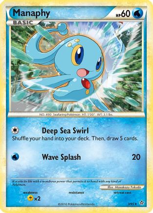 Manaphy (/95) Reverse Holofoil [HGSS: Unleashed] Pokemon Single Pokémon
