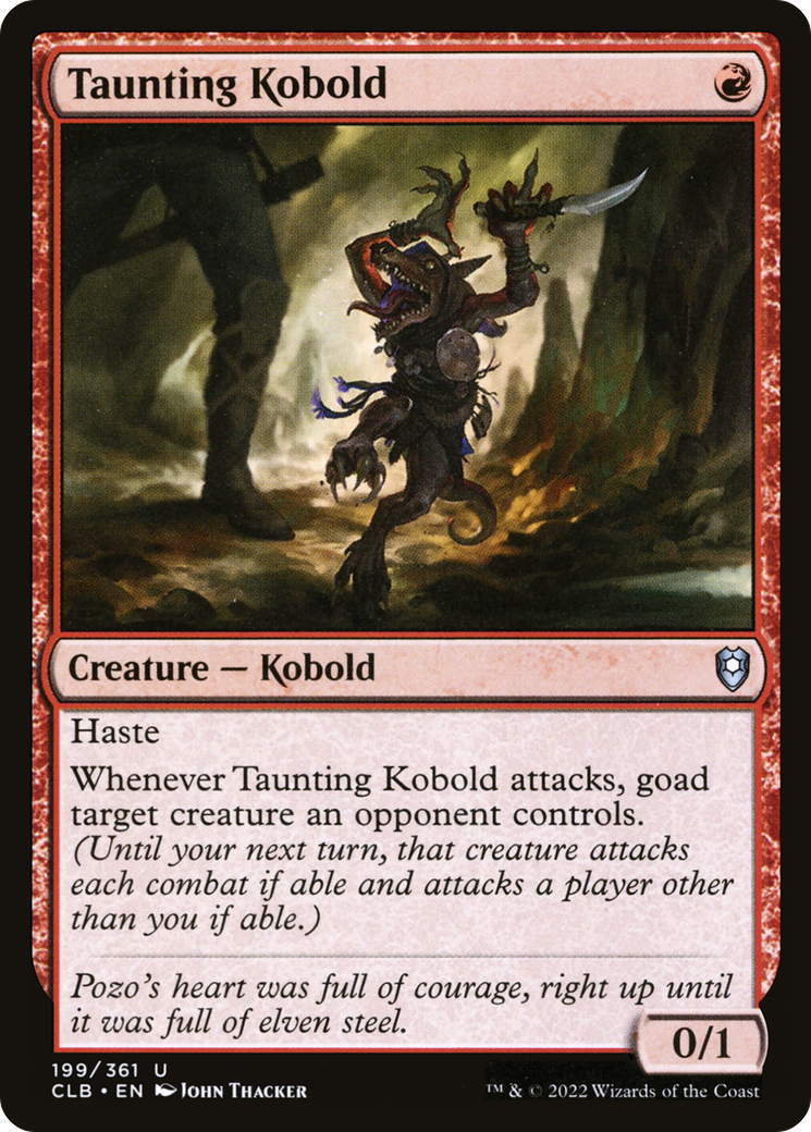 Taunting Kobold (CLB-199) [Commander Legends: Battle for Baldur's Gate] Foil MTG Single Wizards of the Coast