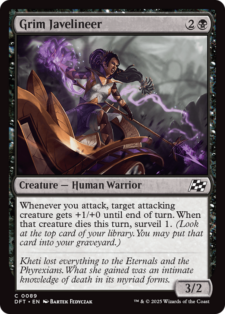 Grim Javelineer (DFT-089) [Aetherdrift] MTG Single Wizards of the Coast