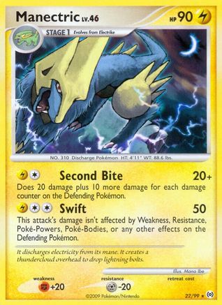 Manectric (22) (/99) Reverse Holofoil [Platinum: Arceus] Pokemon Single Pokémon