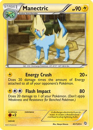 Manectric (43) (/124) Reverse Holofoil [BW: Dragons Exalted] Pokemon Single Pokémon