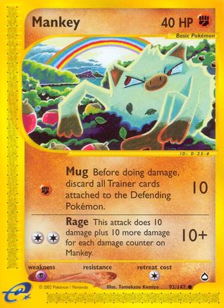 Mankey (/147) Reverse Holofoil [Vintage: Aquapolis] Pokemon Single Pokémon