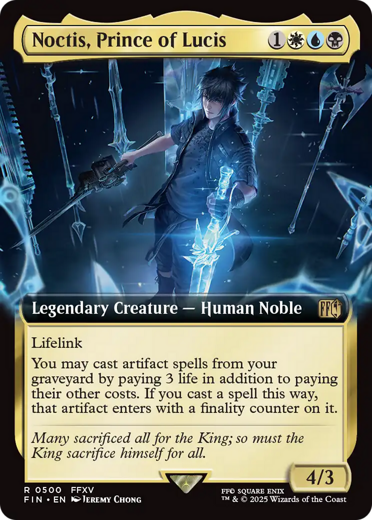 Noctis, Prince of Lucis (FIN-500) [FINAL FANTASY] (Extended Art) MTG Single Wizards of the Coast