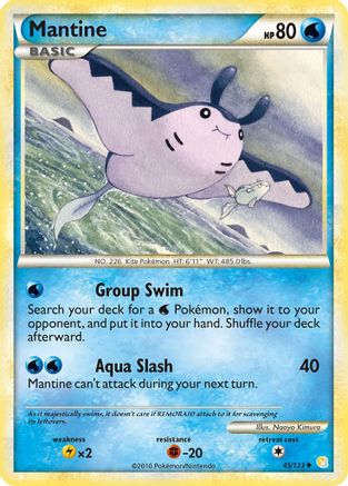 Mantine (45/123) Reverse Holofoil [HGSS: Base Set] Pokemon Single Pokémon