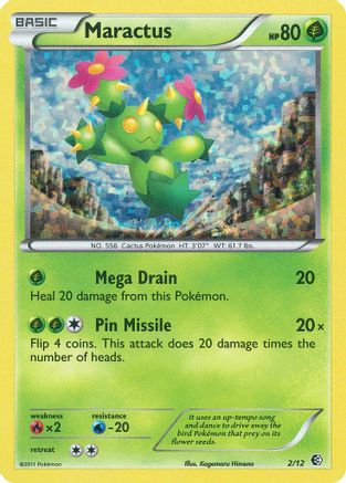 Maractus 2/12 (/12) Holofoil [Promos: McDonalds Promos 2011] Pokemon Single Pokémon
