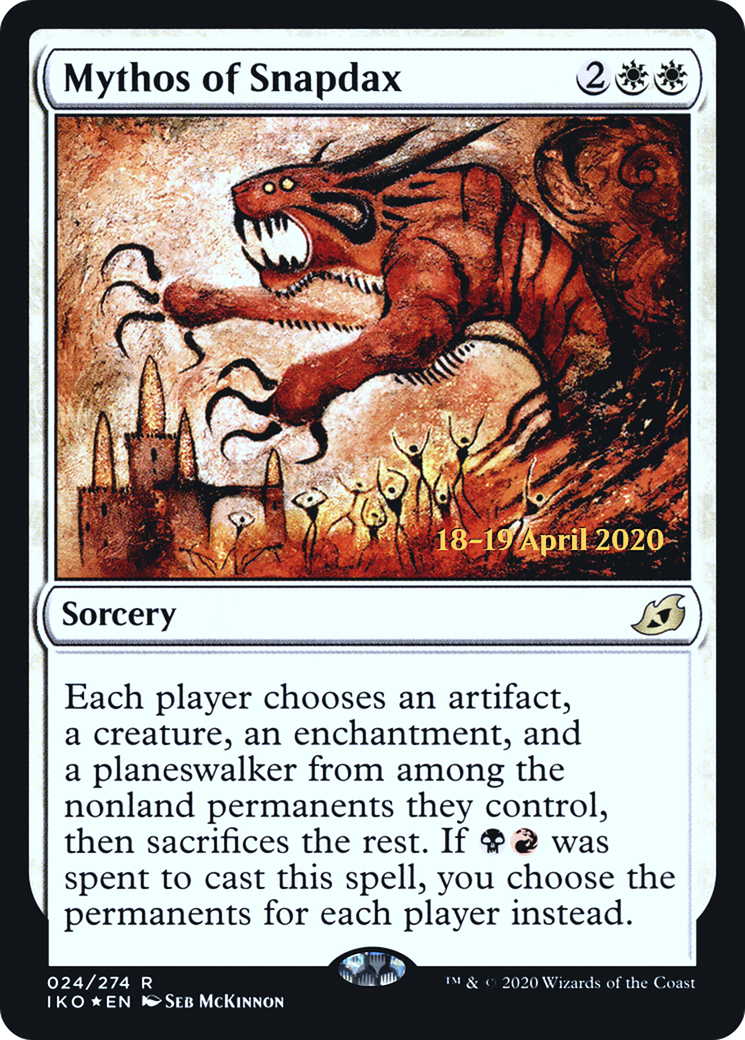Mythos of Snapdax (PRE-024) [Ikoria: Lair of Behemoths Promos] Foil MTG Single Wizards of the Coast