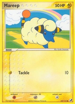 Mareep (62/115) [EX: Unseen Forces] Pokemon Single Pokémon