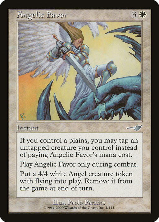 Angelic Favor (NMS-001) [Nemesis] Foil MTG Single Wizards of the Coast