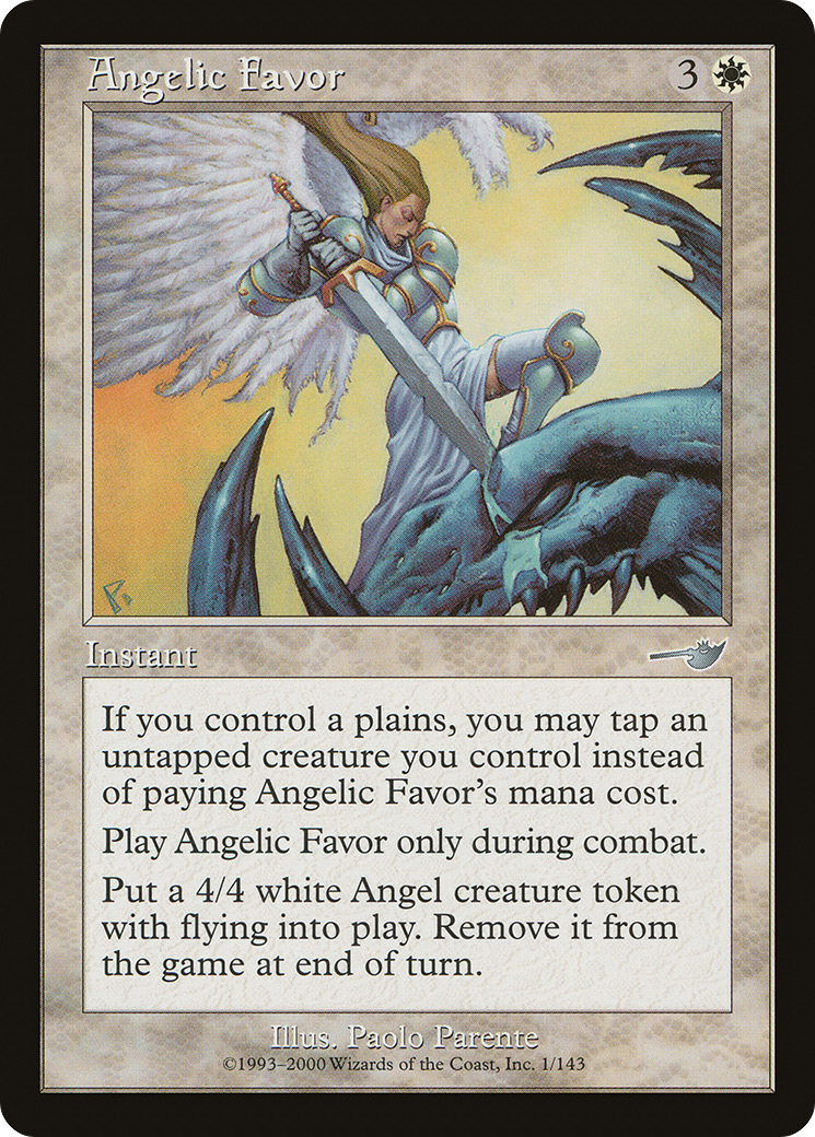 Angelic Favor (NMS-001) [Nemesis] MTG Single Wizards of the Coast