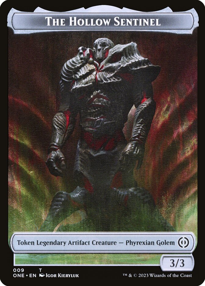 Phyrexian Goblin // The Hollow Sentinel Double-Sided Token [Tokens] Phyrexia: All Will Be One Tokens MTG Single Magic: The Gathering