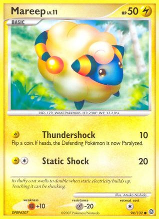 Mareep (94/132) Reverse Holofoil [DP: Secret Wonders] Pokemon Single Pokémon