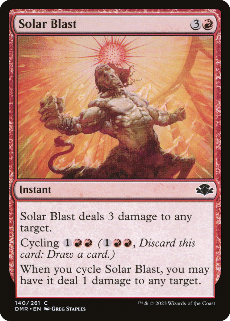 Solar Blast (DMR-140) [Dominaria Remastered] Foil MTG Single Wizards of the Coast