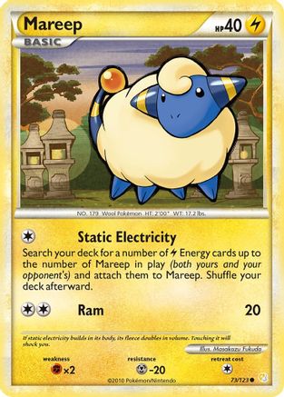 Mareep (73/123) Reverse Holofoil [HGSS: Base Set] Pokemon Single Pokémon