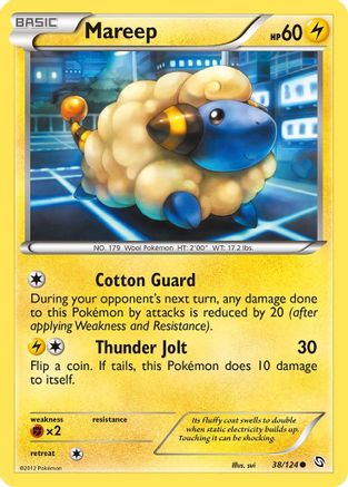 Mareep (38/124) Reverse Holofoil [BW: Dragons Exalted] Pokemon Single Pokémon
