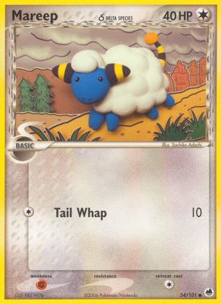 Mareep (Delta Species) (54/101) Reverse Holofoil [EX: Dragon Frontiers] Pokemon Single Pokémon