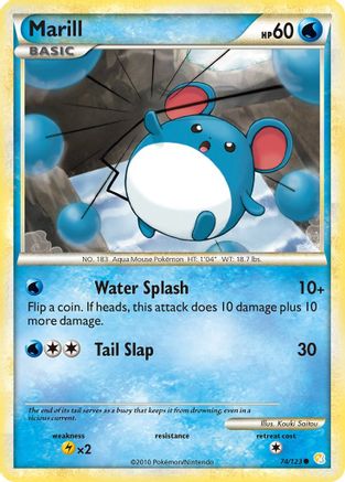 Marill (74/123) Reverse Holofoil [HGSS: Base Set] Pokemon Single Pokémon