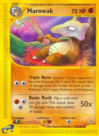 Marowak (/147) Reverse Holofoil [Vintage: Aquapolis] Pokemon Single Pokémon
