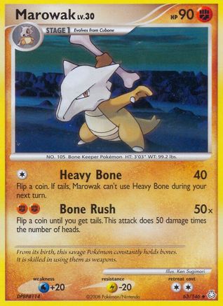 Marowak (63/146) [DP: Legends Awakened] Pokemon Single Pokémon
