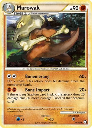 Marowak (44/102) [HGSS: Triumphant] Pokemon Single Pokémon