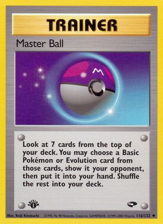 Master Ball (116/132) 1st Edition [Vintage: Gym Challenge] Pokemon Single Pokémon