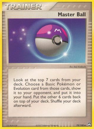 Master Ball (78/108) Reverse Holofoil [EX: Power Keepers] Pokemon Single Pokémon