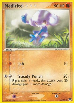 Meditite - 66/101 (/101) Reverse Holofoil [EX: Hidden Legends] Pokemon Single Pokémon