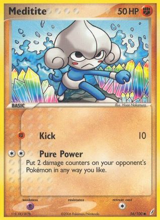 Meditite (56/100) Reverse Holofoil [EX: Crystal Guardians] Pokemon Single Pokémon