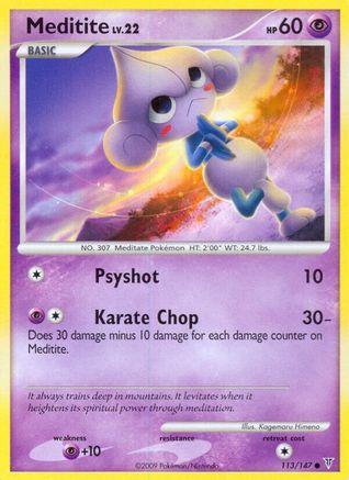 Meditite (/147) Reverse Holofoil [Platinum: Supreme Victors] Pokemon Single Pokémon