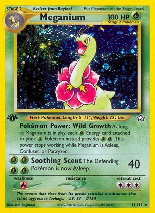 Meganium (11) (/111) 1st Edition Holofoil [Vintage: Neo Genesis] Pokemon Single Pokémon