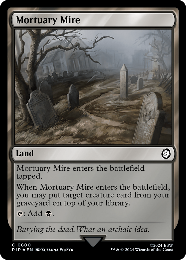 Mortuary Mire (Surge Foil) (PIP-800) [Fallout] Foil MTG Single Wizards of the Coast