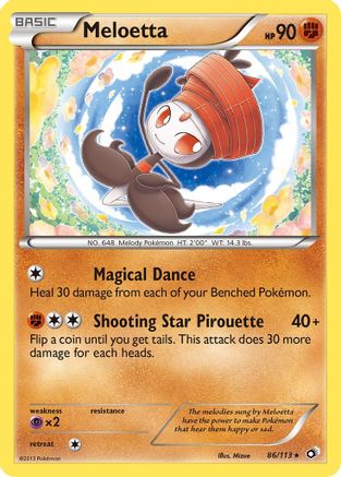 Meloetta (86/113) Reverse Holofoil [BW: Legendary Treasures] Pokemon Single Pokémon